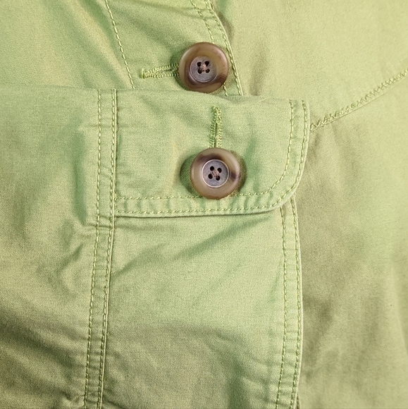 EDDIE BAUER Cotton Military Style Three Quarter Sleeve Jacket Green Size Medium - Picture 4 of 12